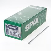 Spax Spaanplaatschroef platverzonken kop verzinkt pozidriv 6.0x220mm (per 100 stuks)
