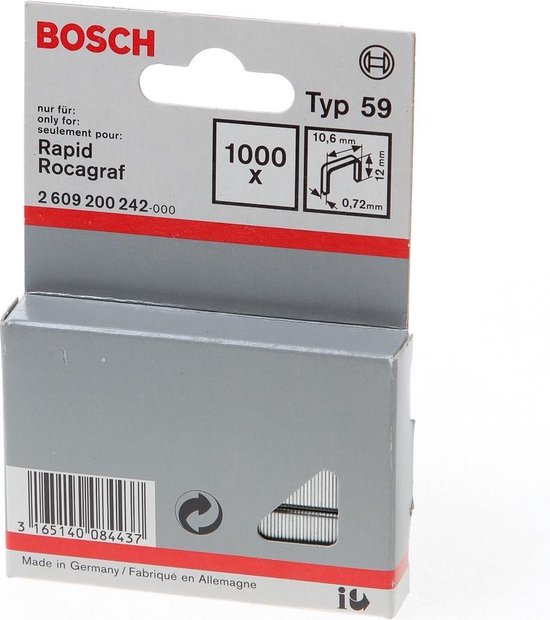 Bosch - Niet met fijne draad type 59 10,6 x 0,72 x 12 mm