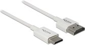 Dunne Premium Mini HDMI - HDMI kabel - versie 2.0 (4K 60Hz) / wit - 0,25 meter