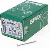 Spax Spaanplaatschroef Verzinkt PK 5.0 x 70 (100) - 100 stuks