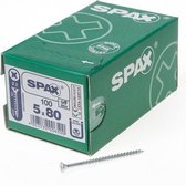 Spax Spaanplaatschroef Verzinkt PK 5.0 x 80 (100) - 100 stuks