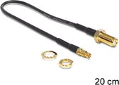 Câble coaxial DeLOCK 88484 0,2 m SMA TS-9 RG-174 Noir