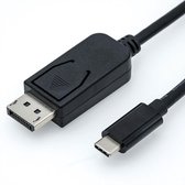 USB-C naar DisplayPort kabel met DP Alt Mode (4K 60 Hz) / zwart - 3 meter