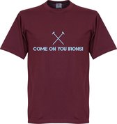 Come On You Irons T-shirt - Bordeaux Rood - XL