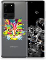 Samsung Galaxy S20 Ultra Telefoonhoesje met Naam Cat Color