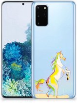 Geschikt voor Samsung Galaxy S20 Plus Telefoonhoesje met Naam Horse Color