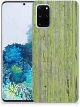 Geschikt voor Samsung Galaxy S20 Plus Bumper Hoesje Green Wood