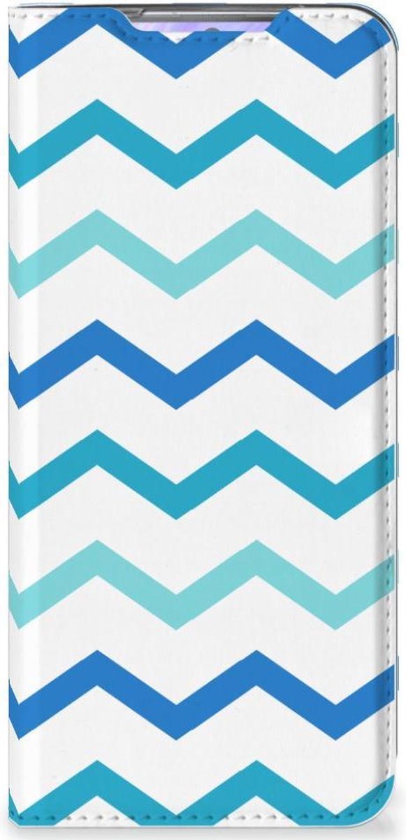 Samsung Galaxy S20 Hoesje met Magneet Zigzag Blauw
