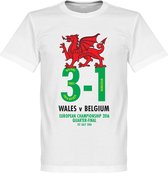 Wales België Euro 2016 3-1 T-Shirt - M