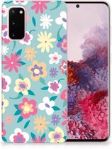 Back Cover Geschikt voor Samsung S20 TPU Siliconen Hoesje Flower Power