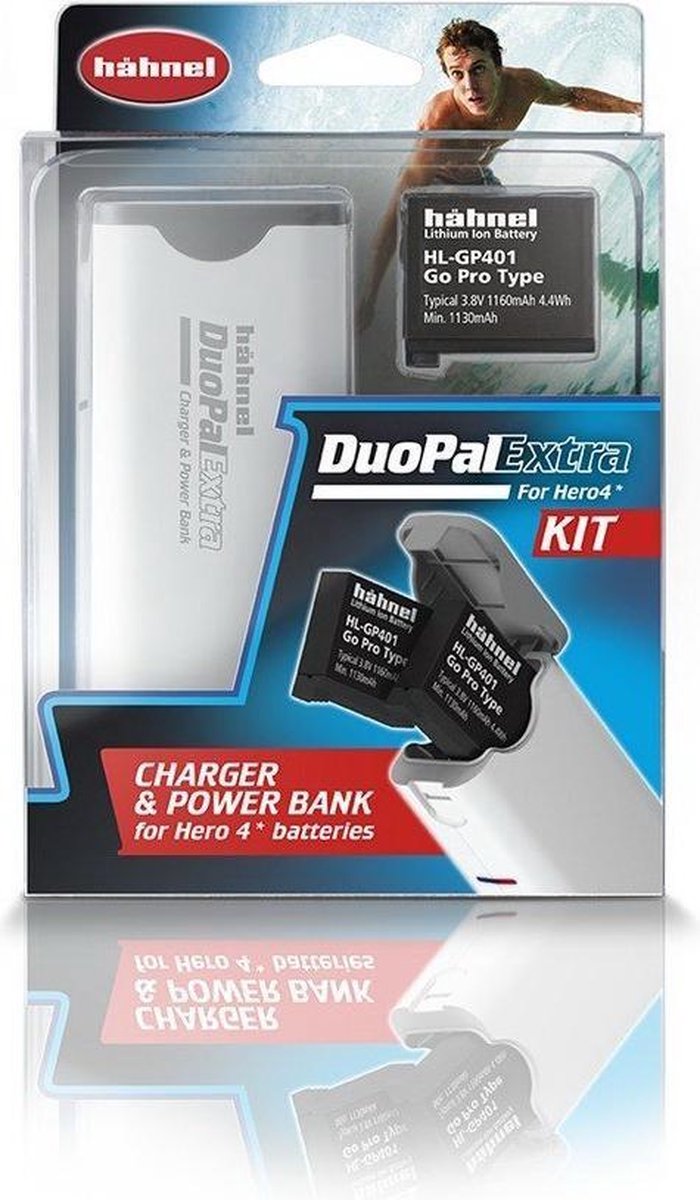 Bol Com Hahnel Duopal Extra Kit Acculader Powerbank Voor Gopro Hero 4 Hl Gp401