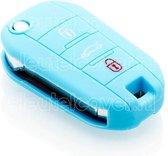 Peugeot SleutelCover - Lichtblauw / Silicone sleutelhoesje / beschermhoesje autosleutel