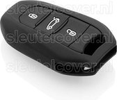 Peugeot SleutelCover - Zwart / Silicone sleutelhoesje / beschermhoesje autosleutel