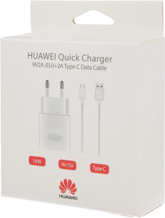 Huawei Snel laad Adapter + Met Usb Naar USB-C Kabel Set Oplaad Kabel met... | bol.com