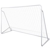 Voetbalgoals - Staal - Wit - 240x90x150 cm - 2 stuks