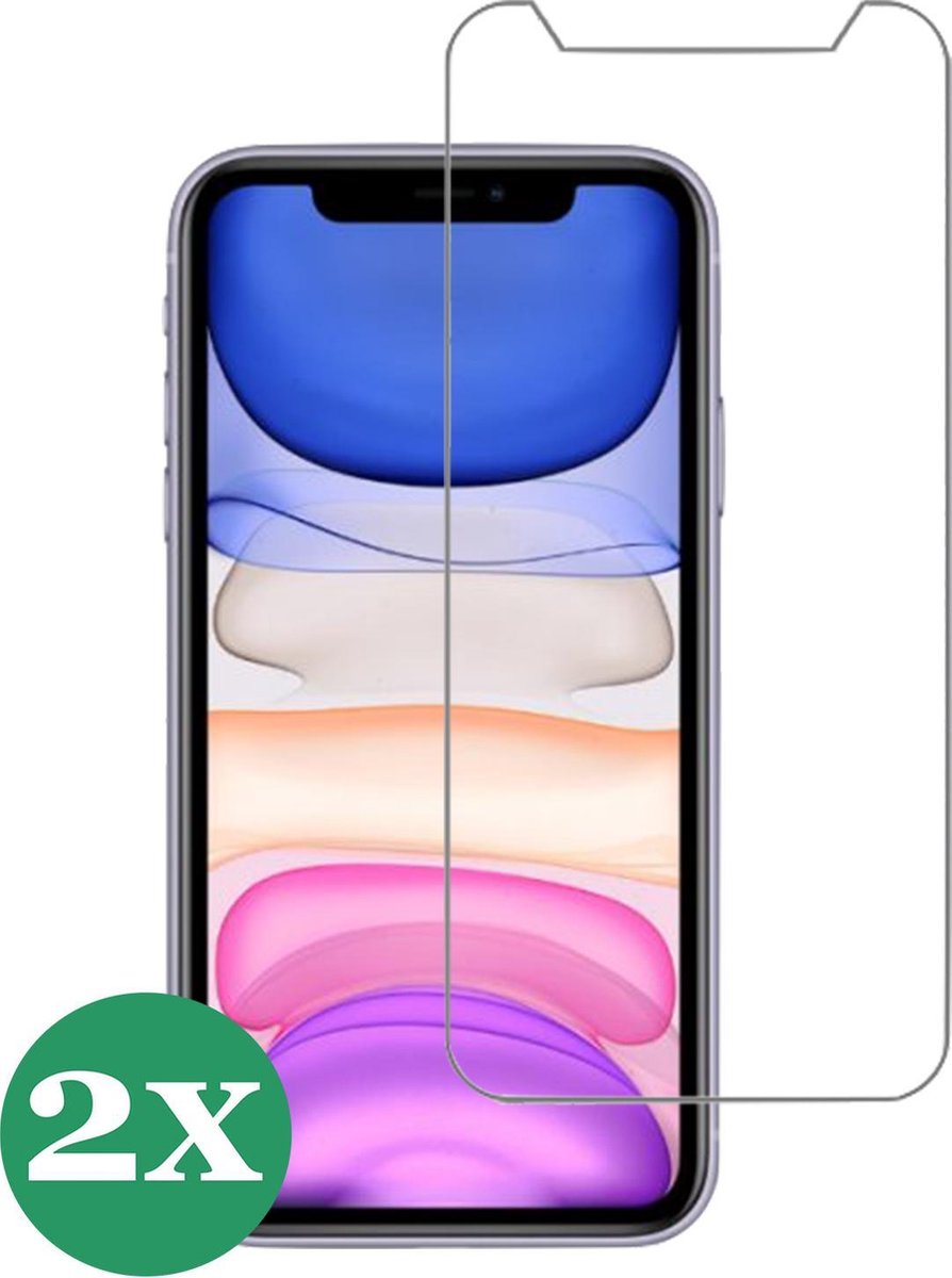 Screenprotector geschikt voor iPhone 11 / iPhone XR - Screen Protector Glas - 2 Stuks