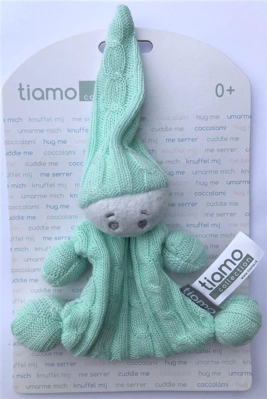Baby knuffelpopje - Lapje - Tiamo - Mintgroen - Voor de Baby 0+ | bol.com