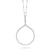Velini jewels -P6536W -Hanger+Ketting -925 Zilver gerodineerd -Cubic Zirkonia