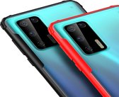 Huawei P40 Hoesje - Mobigear - Shockproof Serie - Hard Kunststof Backcover - Groen - Hoesje Geschikt Voor Huawei P40