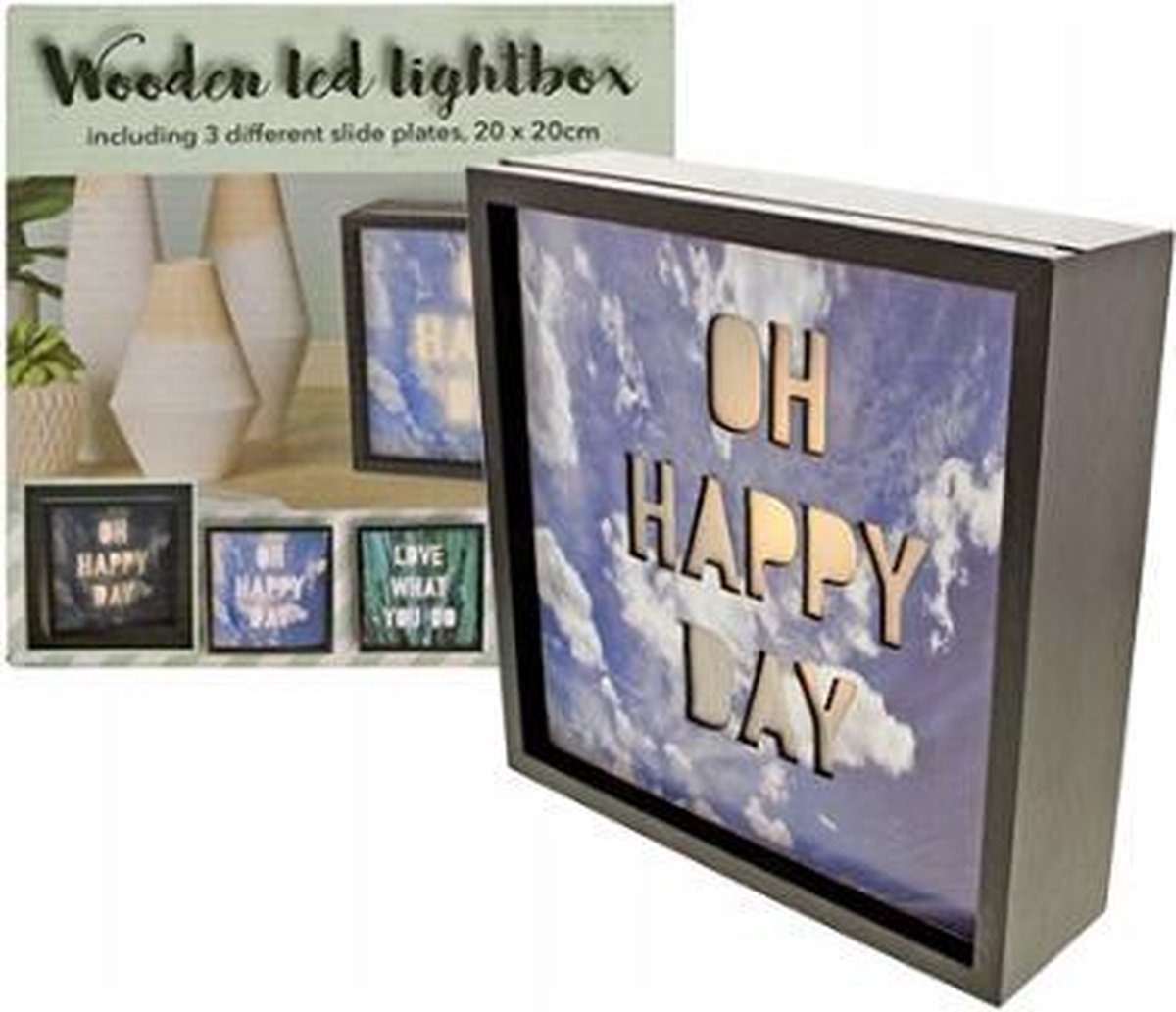Wonderbaar bol.com | Houten LED Lightbox - Led box met voorschuifplaten BB-26