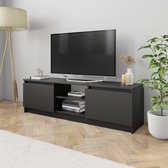 Tv-meubel 120x30x35,5 cm spaanplaat zwart