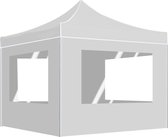 Partytent inklapbaar met wanden 3x3 m aluminium wit