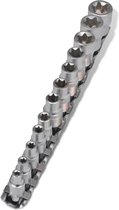 Dopsleutelset Torx stervormig met clip strip 12-delig