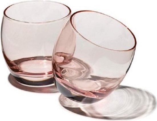 Pasabahce Barrel - Roze Glazen - Set van 3 - 340 ml