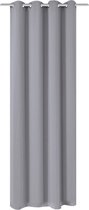 Gordijn met metalen ringen verduisterend 270x245 grijs