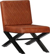 Fauteuil echt leer bruin