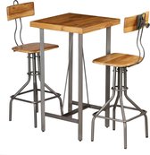 Barset massief gerecycled teakhout 3-delig