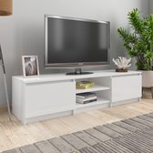 Tv-meubel 140x40x35,5 cm spaanplaat hoogglans wit