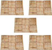 30 st Terrastegels 50x50 cm FSC hout bruin