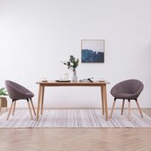 Eetkamerstoelen 2 st stof taupe