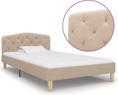 Bedframe stof beige 90x200 cm