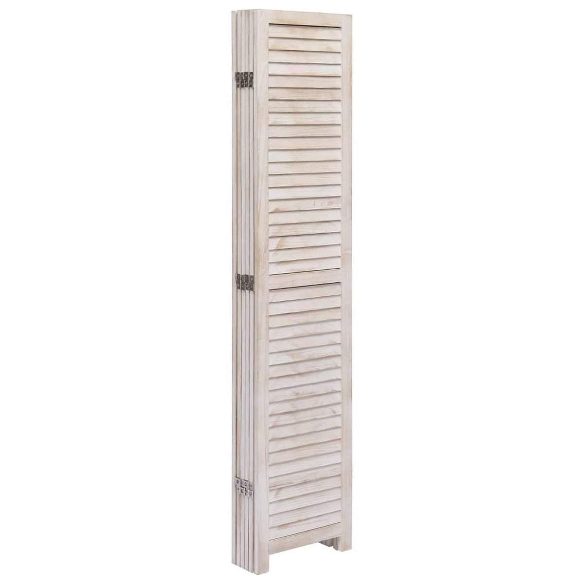 Kamerscherm met 6 panelen 214x166 cm massief hout grijs