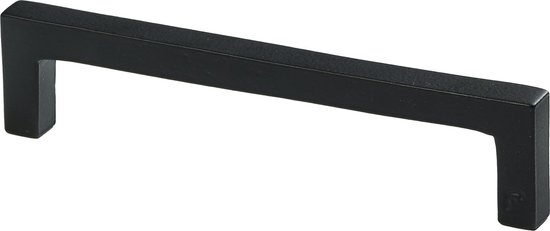 Jolie - Poignée de meuble Essence laiton / Noir 128 mm - J.0403. BK