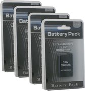 Batterij accu voor PSP 1000 serie 3600mAh 4 pack