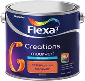 Flexa Creations - Muurverf Zijde Mat - Mengkleuren Collectie - 85% Klaproos  - 2,5 liter