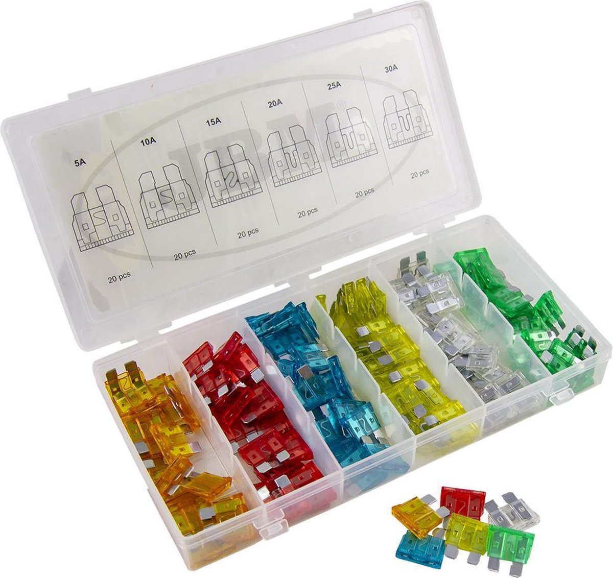 JBM Tools | Set van 120 mini zekeringen assortimenten doos