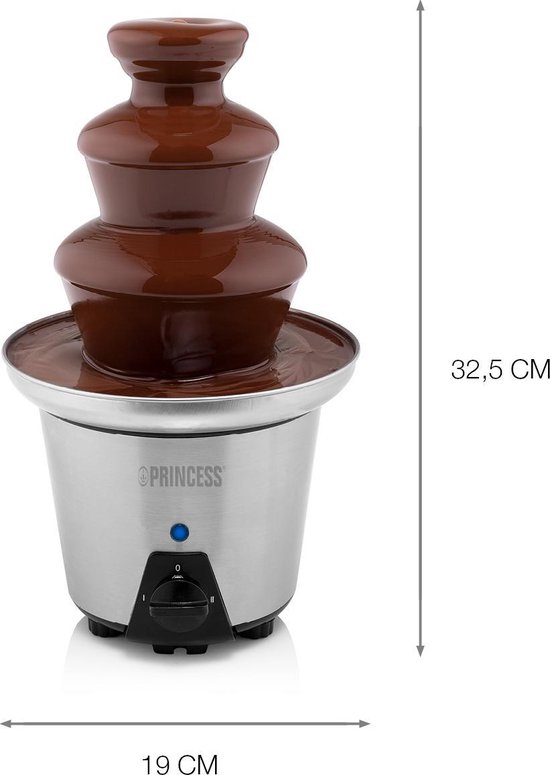 Princess 292998 Chocoladefontein XL - Chocolade fondue - 3 Lagen - Warmhoudfunctie — afbeelding 5