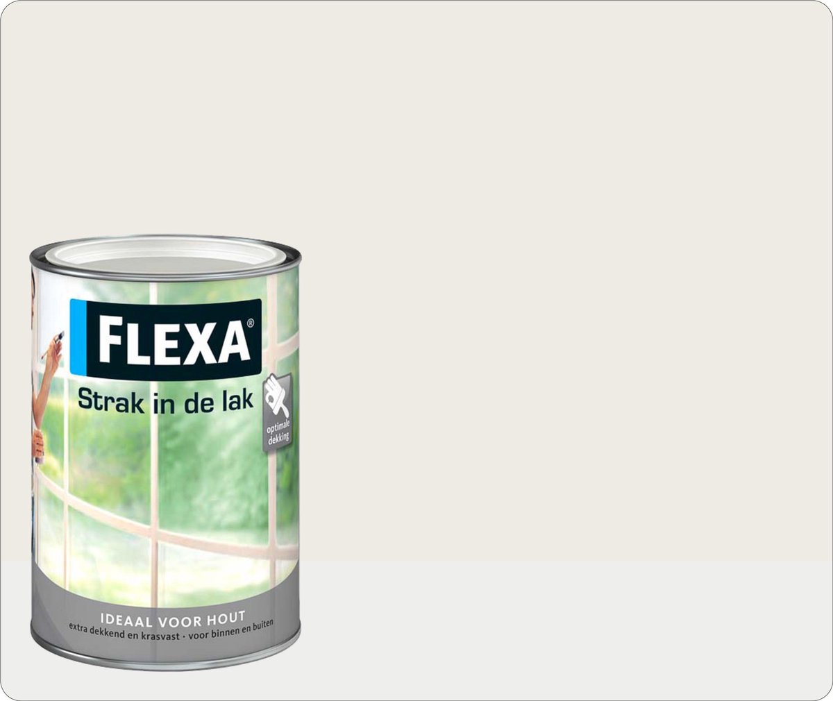 Flexa Strak In De Lak Hoogglans (RAL 9010)- Gebroken wit - 1,25 liter |  bol.com