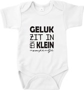 Romper Geluk zit in een klein rompertje 50/56