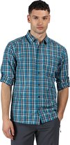 Regatta - Men's Mindano III Long Sleeved Checked Shirt - Outdoorshirt - Mannen - Maat S - Blauw