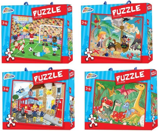 Uitschakelen Michelangelo Phalanx Puzzels Kinderen - 4 puzzels - Piraten puzzel - Voetbal puzzel - Dinosaurus  puzzel -... | bol.com
