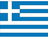 10x Binnen en buiten stickers Griekenland 10 cm - Griekse stickers - Supporter feestartikelen - Landen decoratie en versieringen