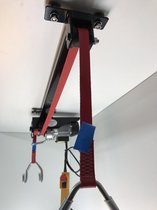 Electrische Fietslift zwart met rode hijsbanden 125kg met CE-Keur certificering