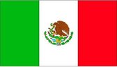 20x Binnen en buiten stickers Mexico 10 cm - Mexicaanse vlag stickers - Supporter feestartikelen - Landen decoratie en versieringen