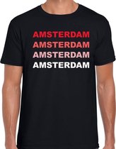 Amsterdam / Holland t-shirt zwart voor heren L