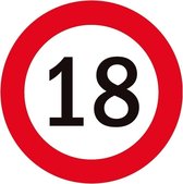 18 jaar versiering onderzetters/bierviltjes - 100 stuks - 18 jaar verjaardag feestartikelen